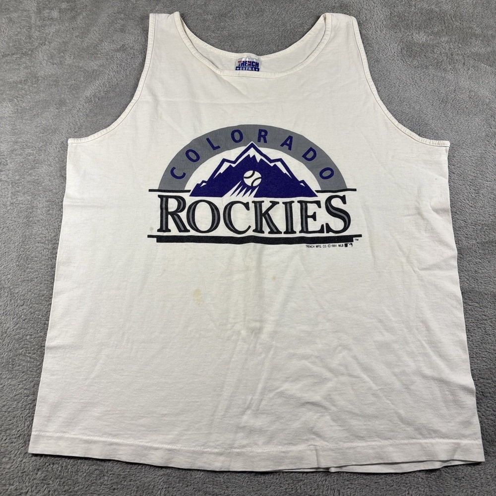 Vintage 1993 MLB Colorado Rockies Trench Ultra Tank Top Size XL